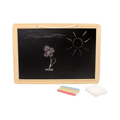 Small Foot Blackboard, with coloured chalks and sponge, 33 x 23 x 1 cm
