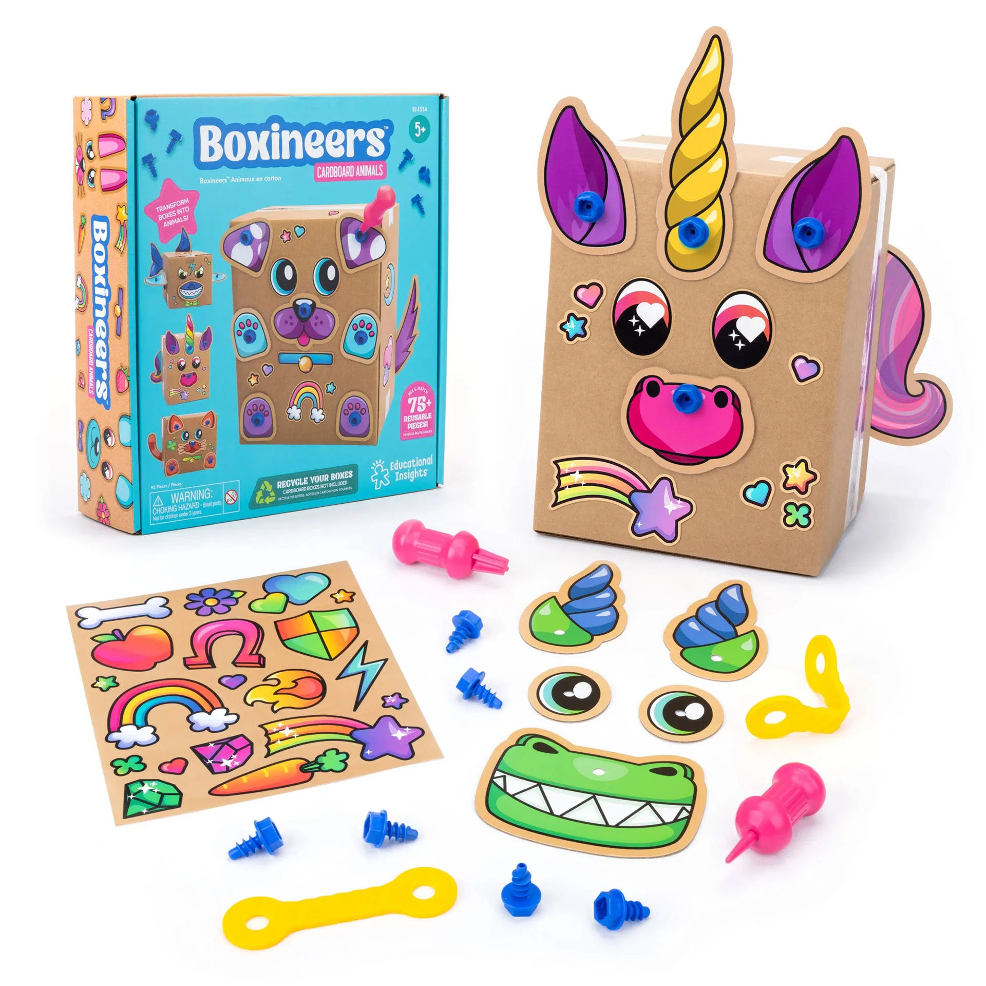LER BOXINEERS EDUCATIONAL CARDBOARD GAME ANIMALS