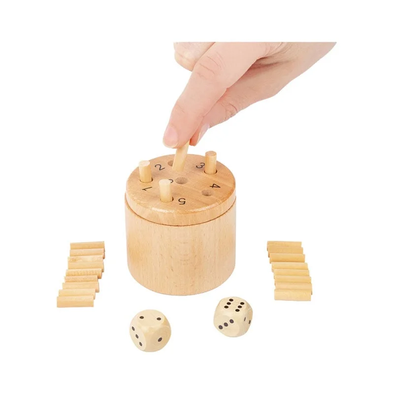 Small Foot Dice Game Super 6, wooden
