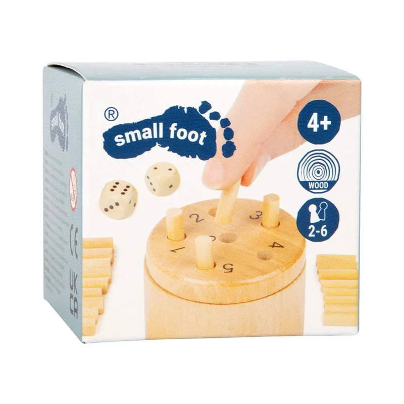 Small Foot Dice Game Super 6, wooden