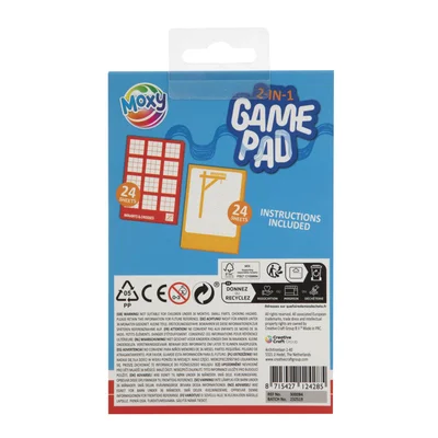 Moxy Game booklet Tic-Tac-Toe & Hangman