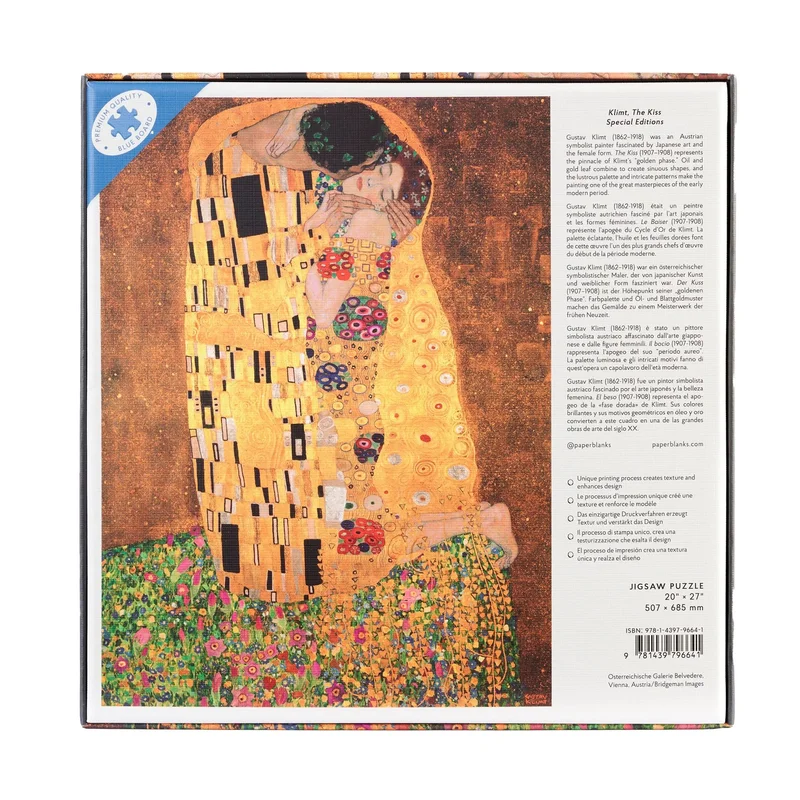 Paperblanks Puzzle Gustav Klimt The Kiss, 1000 pieces