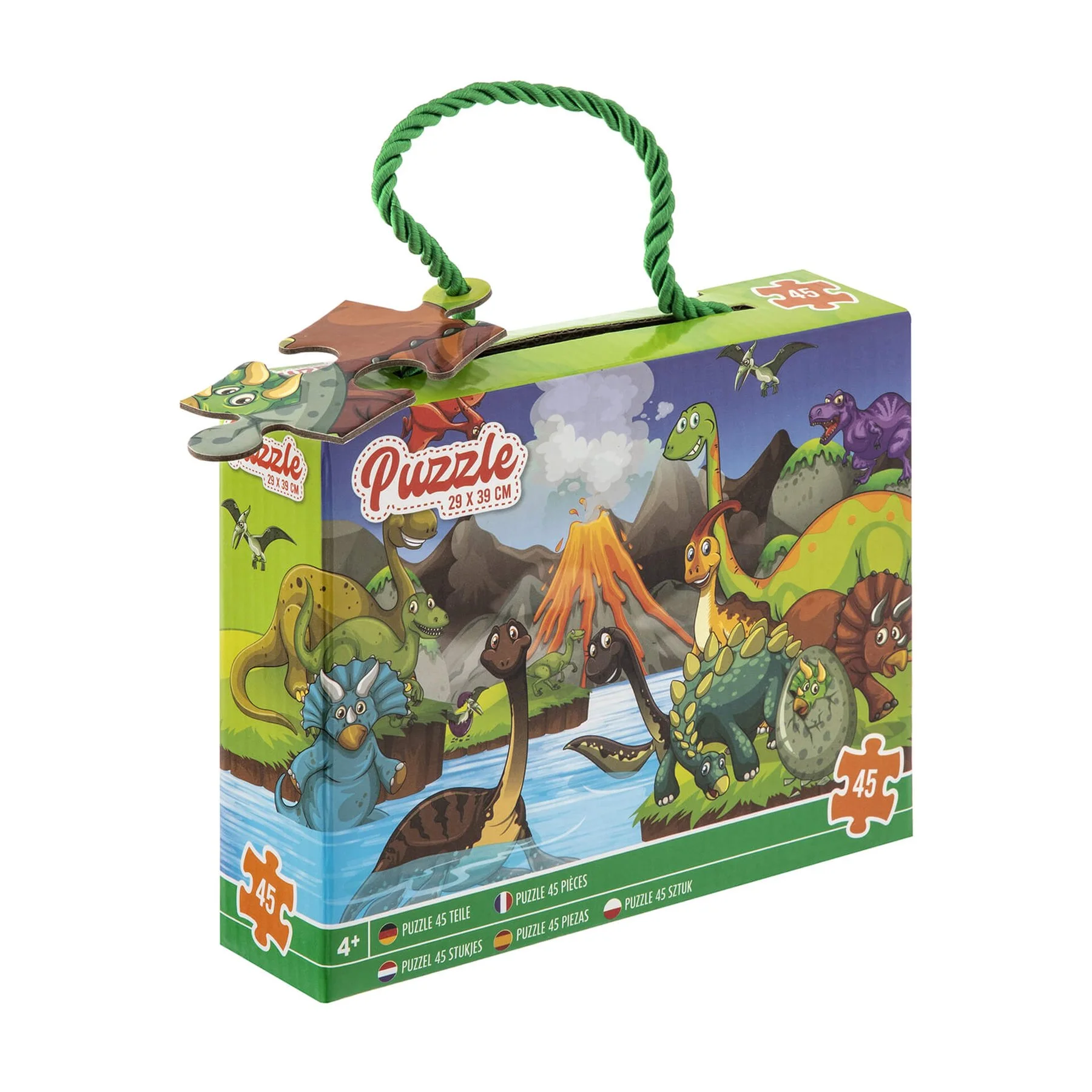 Moxy Puzzle for boys Dinosaurs, 39 x 29 cm, 45 pcs