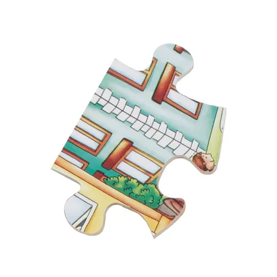 Beleduc Puzzle Market, wooden, in frame