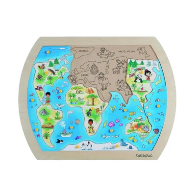 Beleduc Puzzle One World, wooden