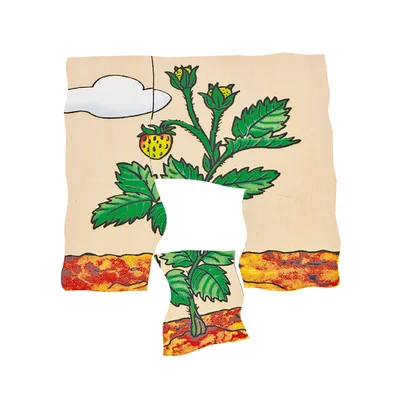 Beleduc Puzzle Strawberry, layered, wooden