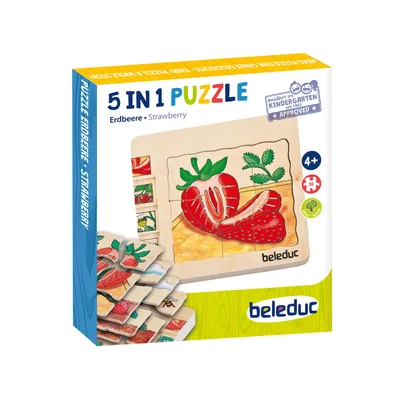 Beleduc Puzzle Strawberry, layered, wooden