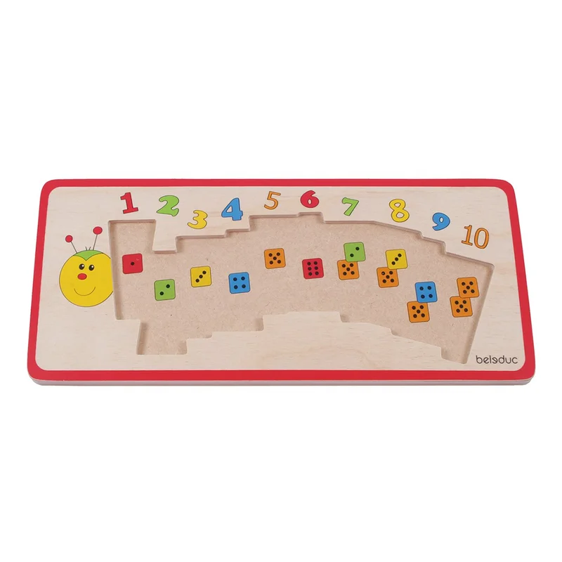 Beleduc Number nesting puzzle Caterpillar, wooden