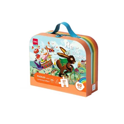 Deli Puzzle - Genius Race, in suitcase, 57 pieces