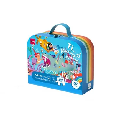 Deli Puzzle – World of Mermaids, in suitcase, 462 pieces