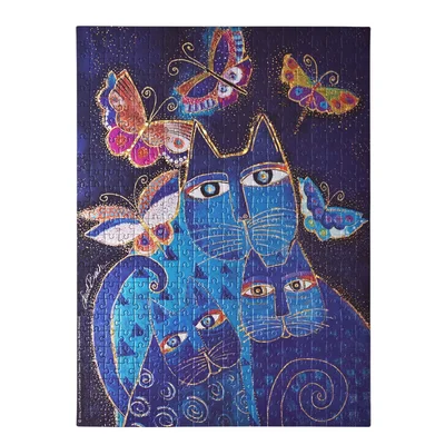 Paperblanks Puzzle Blue Cats and Butterflies, 500 pieces