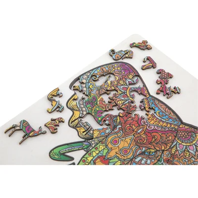 Puzzle Moxy Elephant, unique shapes, wooden, 132 pieces