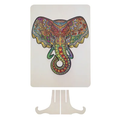 Puzzle Moxy Elephant, unique shapes, wooden, 132 pieces