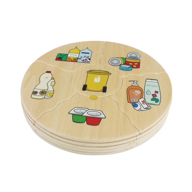 Puzzle Beleduc Waste Separation, wooden