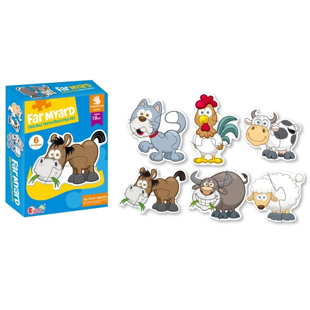 Ozzo 6 Farm Animals Puzzle, 15 pcs