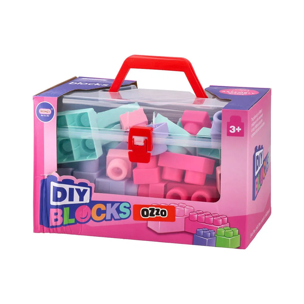 OZZO PLASTIC CONSTRUCTOR 40 PIECES PINK