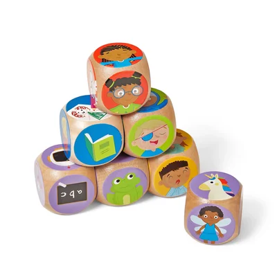 Learning Resources Wooden Emotion Dice, 7 pieces
