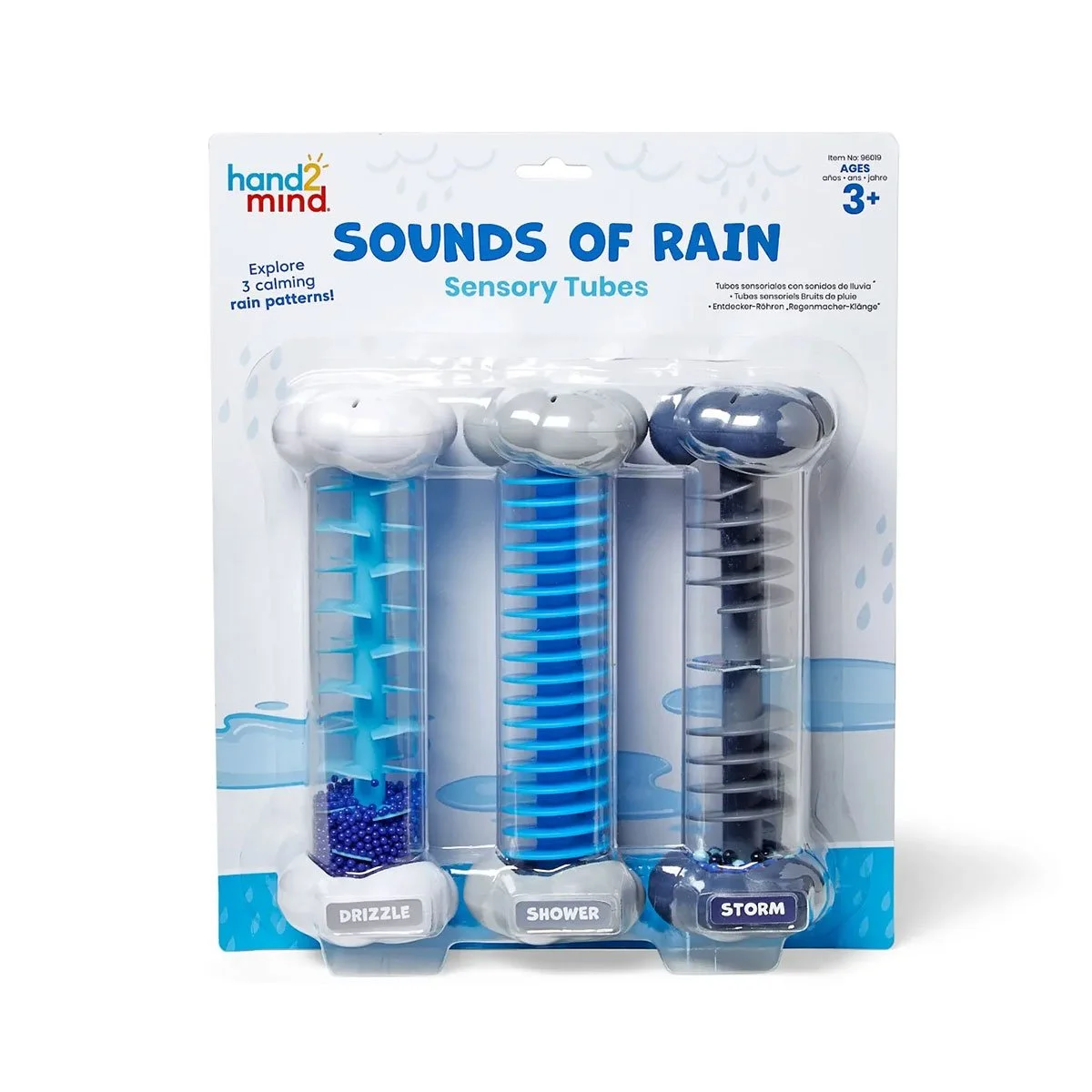 Learning Resources Sensory bottles, the sounds of rain, 3 pieces