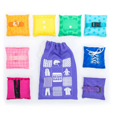 Learning Resources Sensory bags, with different fastenings