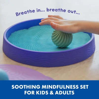 LER PLAYFOAM SENSORY SET WITH SAND AND TEXTURED SPHERES