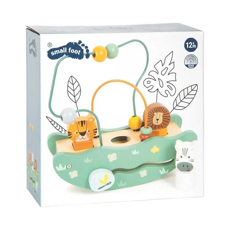 Small Foot Safari bead maze toy, with caterpillar