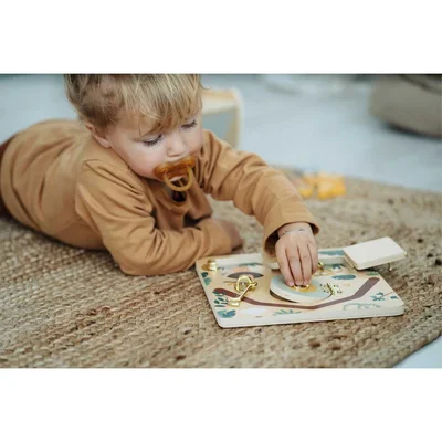 Small Foot Activity Board Safari, with Doors and Locks, 22 x 1 x 22 cm