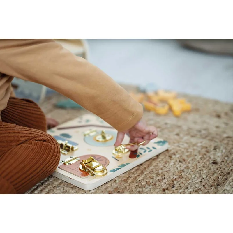 Small Foot Activity Board Safari, with Doors and Locks, 22 x 1 x 22 cm