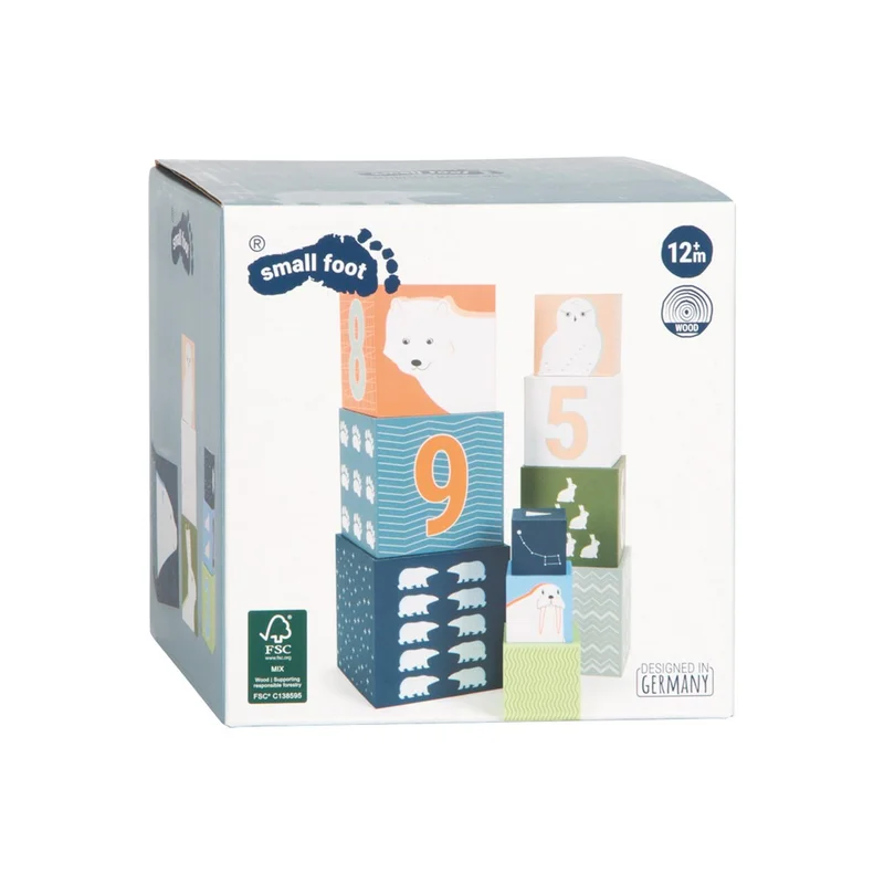 Small Foot Stacking cubes, with arctic animals