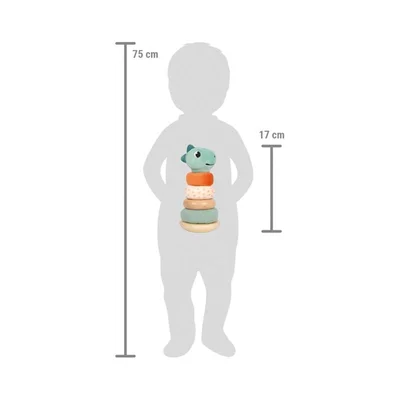 Small Foot Stacking Tower Dinosaur, wood & plush