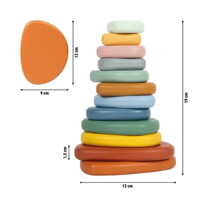 Small Foot River Rocks Balance Set, 12 pieces