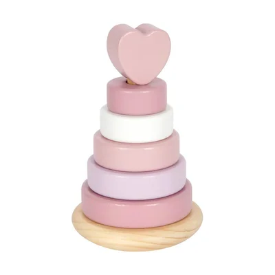 Small Foot Stacking Tower, pastel pink