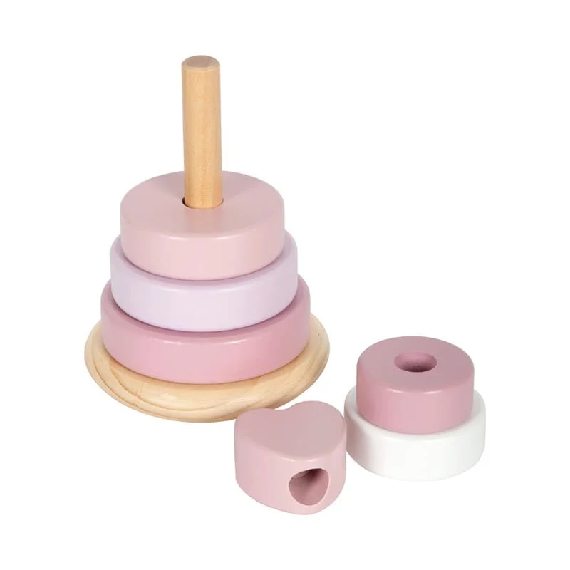 Small Foot Stacking Tower, pastel pink