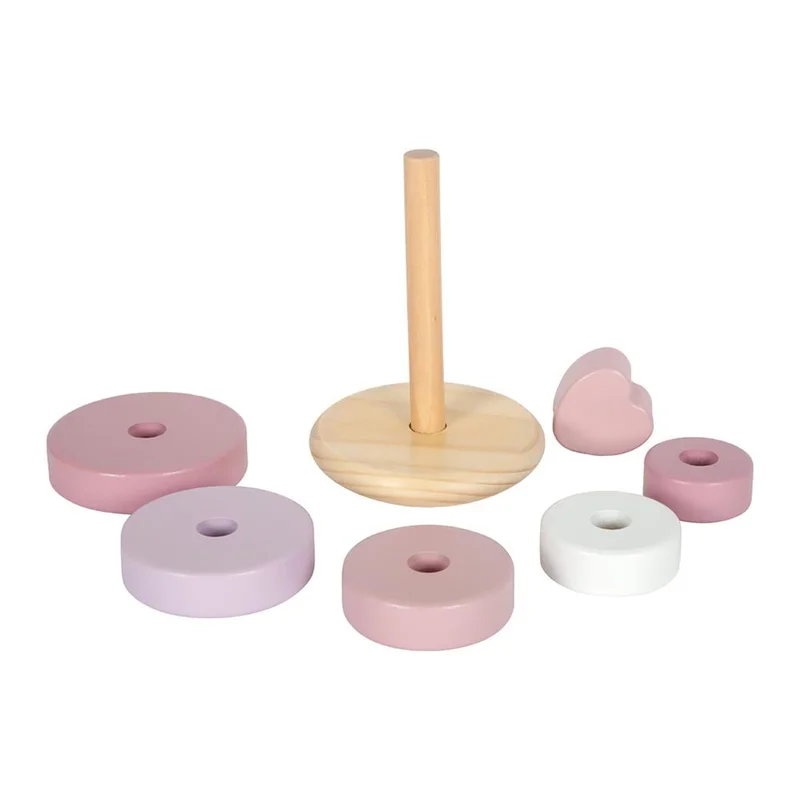 Small Foot Stacking Tower, pastel pink