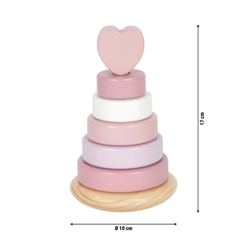 Small Foot Stacking Tower, pastel pink