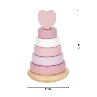 Small Foot Stacking Tower, pastel pink