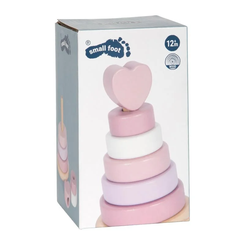 Small Foot Stacking Tower, pastel pink
