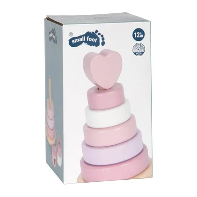 Small Foot Stacking Tower, pastel pink