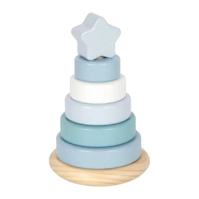 Small Foot Stacking Tower, pastel blue