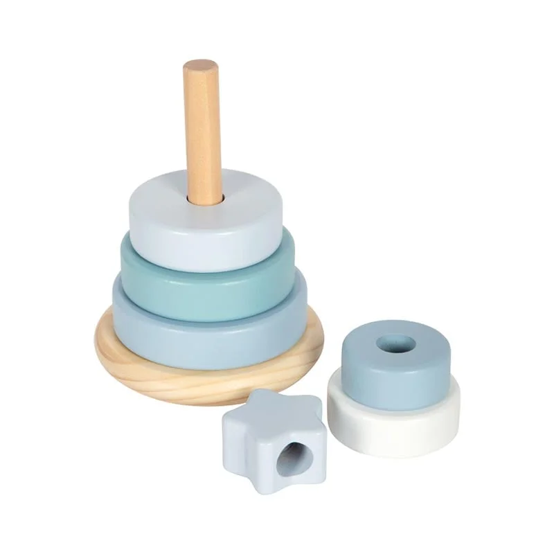 Small Foot Stacking Tower, pastel blue