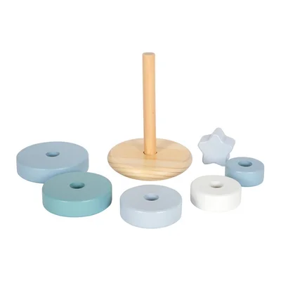 Small Foot Stacking Tower, pastel blue