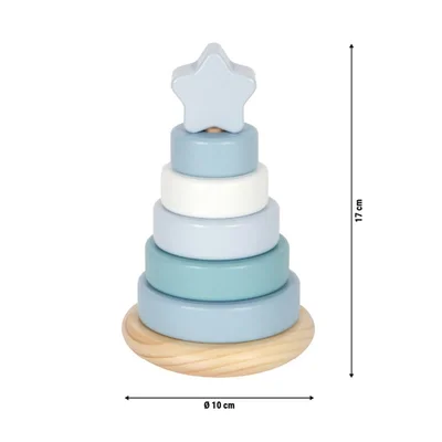 Small Foot Stacking Tower, pastel blue