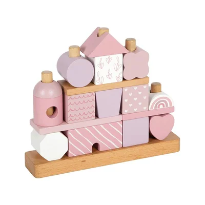 Small Foot Stacking House, pastel pink