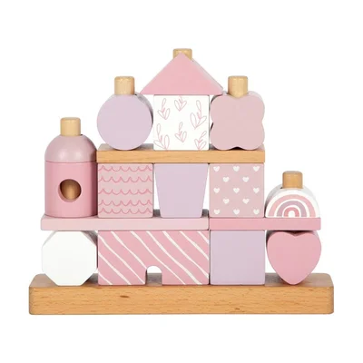 Small Foot Stacking House, pastel pink