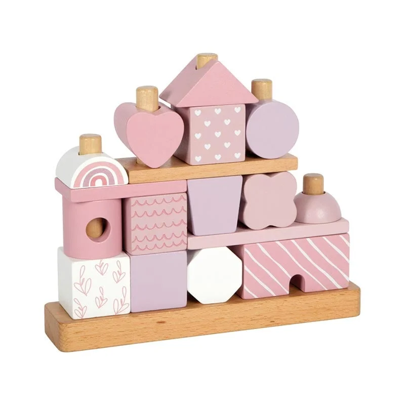 Small Foot Stacking House, pastel pink