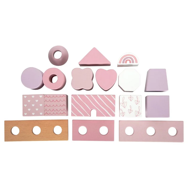 Small Foot Stacking House, pastel pink