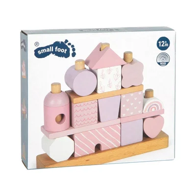 Small Foot Stacking House, pastel pink