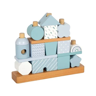 Small Foot Stacking House, pastel blue