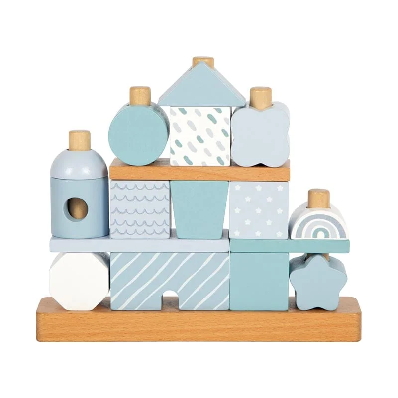 Small Foot Stacking House, pastel blue