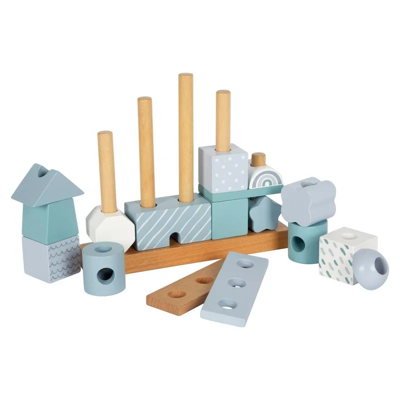Small Foot Stacking House, pastel blue