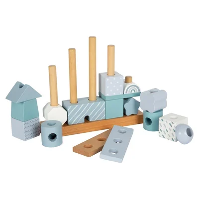 Small Foot Stacking House, pastel blue